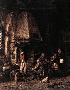 OSTADE, Adriaen Jansz. van Interior of a Farmhouse with Skaters ag oil painting picture wholesale